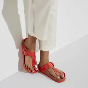 Women's flip-flops Birkenstock Gizeh Big Buckle Natural Leather Patent image-5