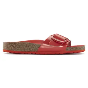 Sandaler för kvinnor Birkenstock Madrid Big Buckle Natural Leather Patent image-0