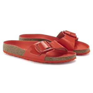 Sandaler för kvinnor Birkenstock Madrid Big Buckle Natural Leather Patent image-3