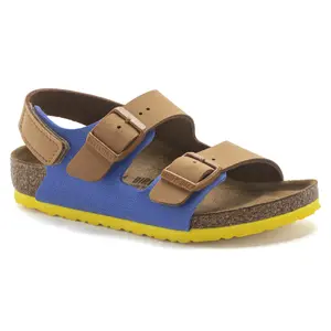 Sandali in nabuk per bambini Birkenstock Milano HL Birko-Flor image-1