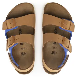 Sandali in nabuk per bambini Birkenstock Milano HL Birko-Flor image-4