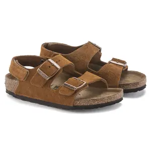 Leather sandals for children Birkenstock Milano HL Suede image-2