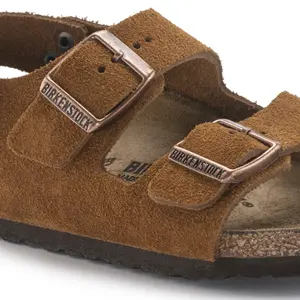 Leather sandals for children Birkenstock Milano HL Suede image-5
