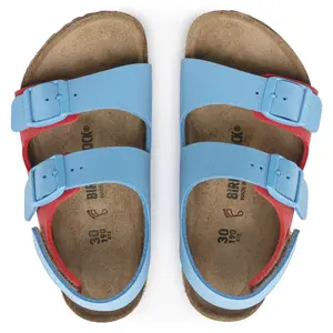 Sandali in nabuk per bambini Birkenstock Milano HL Birko-Flor image-4
