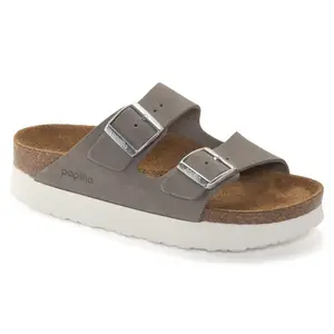 Sandales cuir nubuck femme Birkenstock Arizona Platform image-0