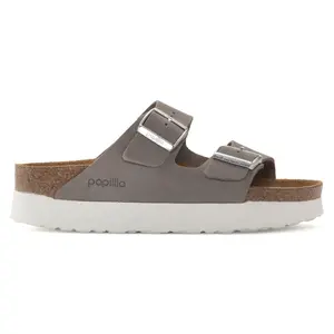 Sandales cuir nubuck femme Birkenstock Arizona Platform image-1