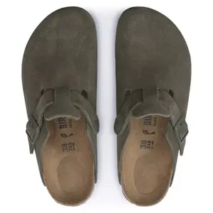 Suede leather sandals Birkenstock Boston image-4