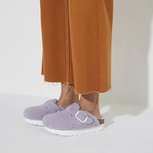 Women's clogs Birkenstock Boston Big Buckle Platform Fur image-3