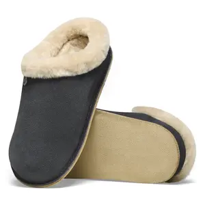 Sabots cuir suède Birkenstock Zermatt Premium Shearling image-1