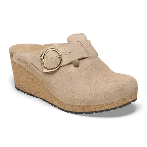 Sabots cuir suède femme Birkenstock Fanny image-0