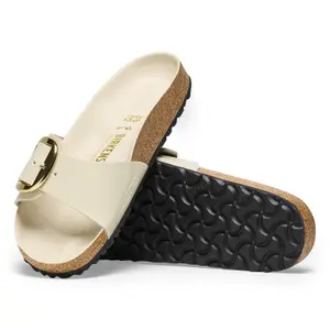Ciabattine da donna Birkenstock Madrid Natural Patent image-3
