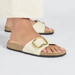 Ciabattine da donna Birkenstock Madrid Natural Patent image-6