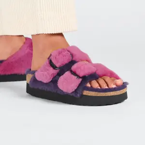 Mules femme Birkenstock Arizona Big Buckle Fur image-4