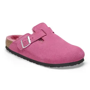 Leren damesklompen Birkenstock Boston Suede/ Shearling image-1