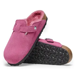 Leren damesklompen Birkenstock Boston Suede/ Shearling image-4