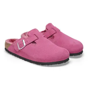 Leren damesklompen Birkenstock Boston Suede/ Shearling image-2