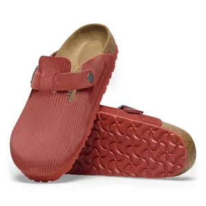 Stamped suede clogs Birkenstock Boston image-4