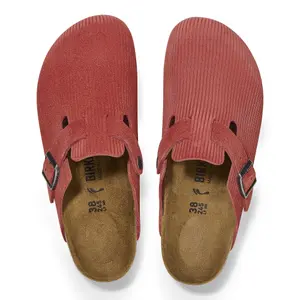 Stamped suede clogs Birkenstock Boston image-3