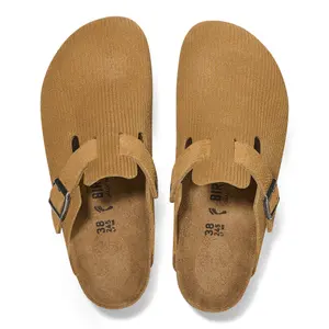 Stamped suede clogs Birkenstock Boston image-3