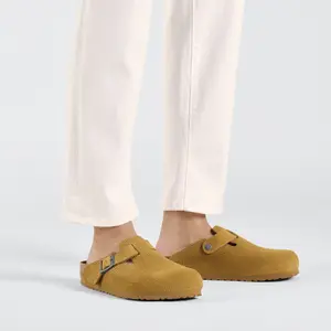 Stamped suede clogs Birkenstock Boston image-4