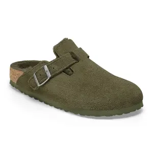 Leren klompen Birkenstock Boston Suede image-1