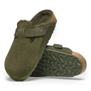Leren klompen Birkenstock Boston Suede image-3