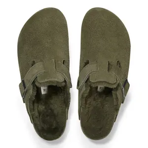 Leren klompen Birkenstock Boston Suede image-4