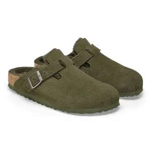 Leren klompen Birkenstock Boston Suede image-2