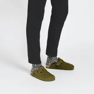 Leren klompen Birkenstock Boston Suede image-5