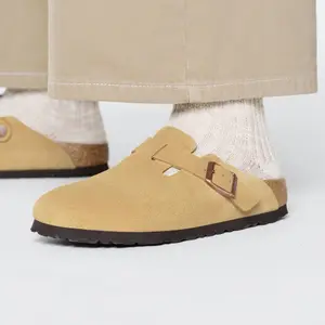 Clogs Birkenstock Boston Suede Leather image-4