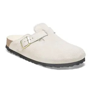 Leren damesklompen Birkenstock Boston Suede/ Shearling image-1