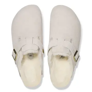 Leren damesklompen Birkenstock Boston Suede/ Shearling image-3