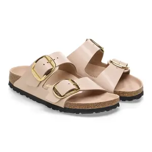Women's mules Birkenstock Arizona Big Buckle Natural Leather Patent image-2
