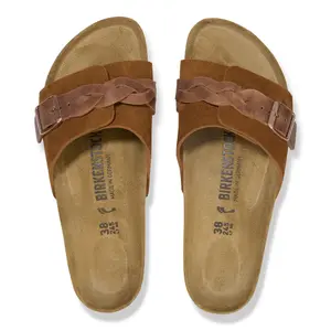 Women's sandals Birkenstock Oita Braided Suede Leather image-3