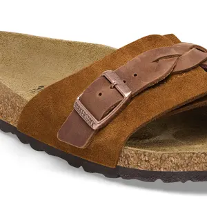 Women's sandals Birkenstock Oita Braided Suede Leather image-5