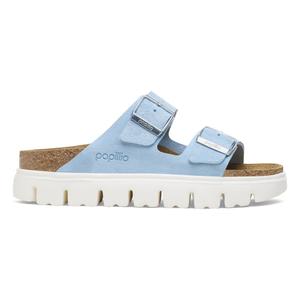 1026883-women-s-mules-birkenstock-arizona-platform-suede-leather-mineral-blue