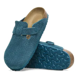 Suède leren klompen Birkenstock Boston image-6