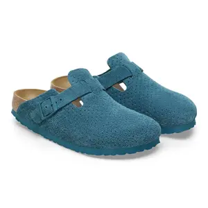 Suède leren klompen Birkenstock Boston image-2