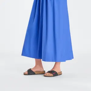 Natural leather slides for women Birkenstock Madrid Big Buckle Nubuck image-3