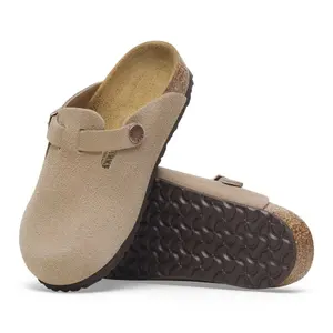 Children's mules Birkenstock Boston Suede Leather image-4