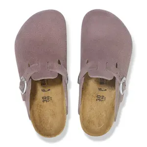 Children's mules Birkenstock Boston Suede Leather image-3