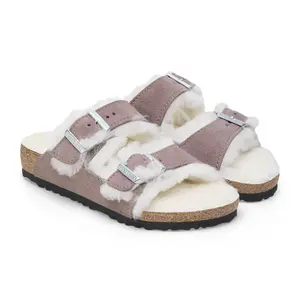 Girl's sandals Birkenstock Arizona Shearling Suede Leather/Fur image-4