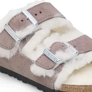 Girl's sandals Birkenstock Arizona Shearling Suede Leather/Fur image-5