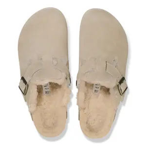 Clogs Birkenstock Boston Suede Leather image-3