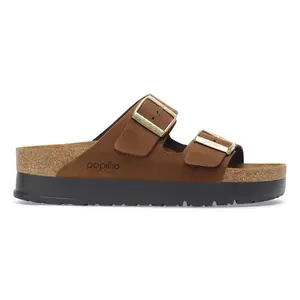 Leather sandals Birkenstock Arizona PAP Flex Platform Nubuck image-0