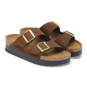 Leather sandals Birkenstock Arizona PAP Flex Platform Nubuck image-2