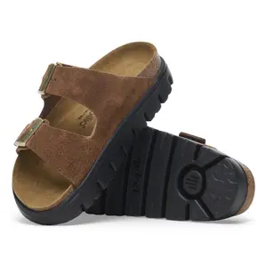 Kožené suede sandály na platformě Birkenstock Arizona image-4