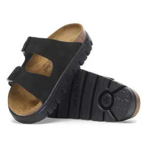 Women's mules Birkenstock Arizona Platform Suede Leather image-6