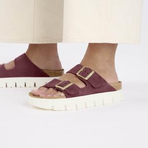 Women's mules Birkenstock Arizona Platform Suede Leather image-5