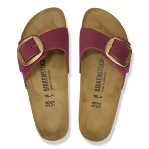 Leren slippers voor dames Birkenstock Madrid Big Buckle Nubuk image-1